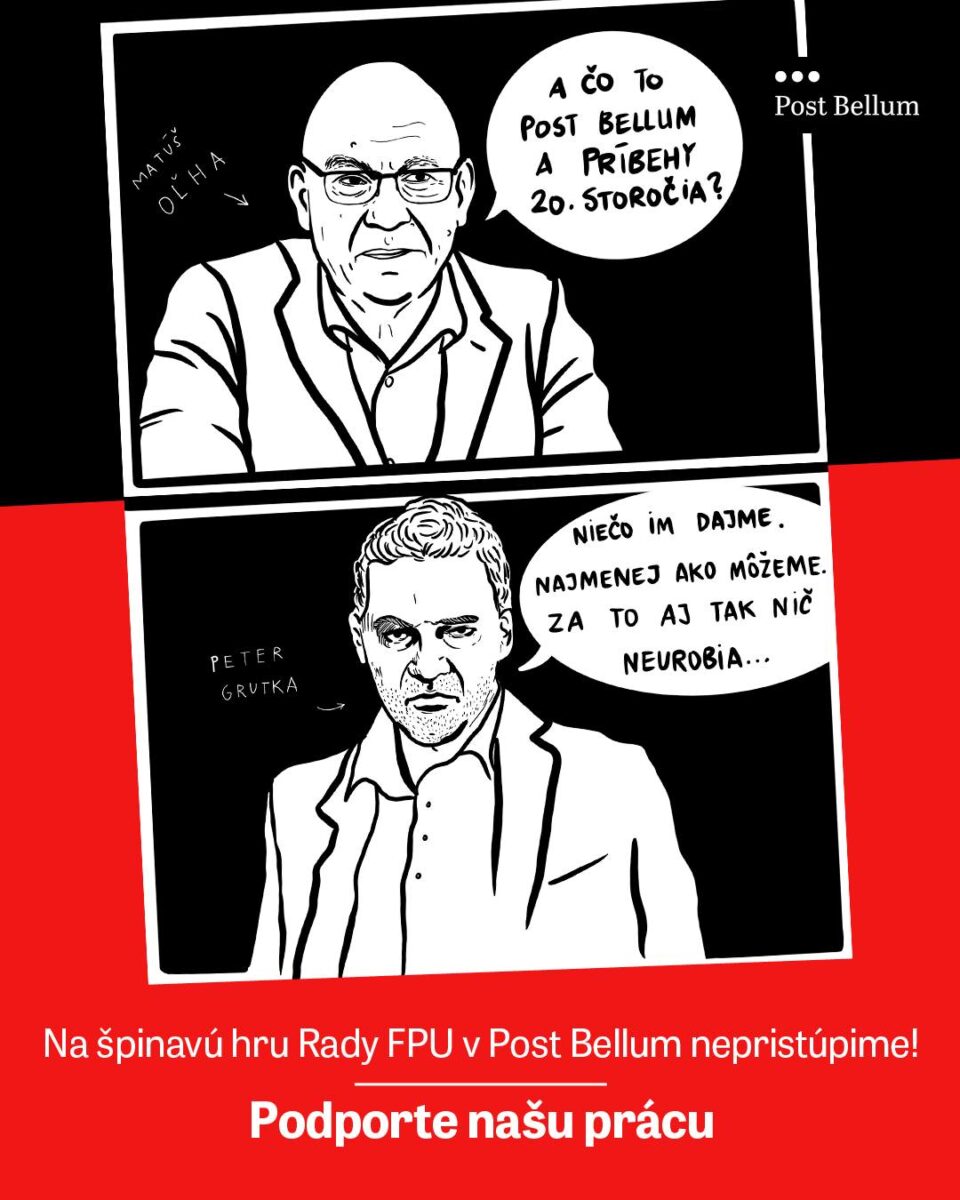 Budúcnosť vzdelávacích programov Post Bellum je v ohrození